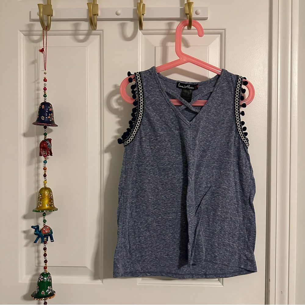 Love, Alexa- Girls PomPom Tank
